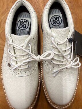G/FORE MEN'S GALLIVANTER PEBBLE LEATHER GOLF SHOE Size 7 NWT/Laces